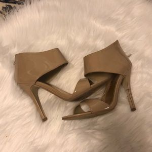 Nude strappy heels